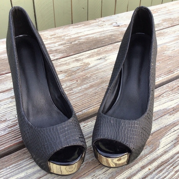 Sexy BlackPeep Toe Women Water Proof Platform Pump size 44 - Picture 8 of 12